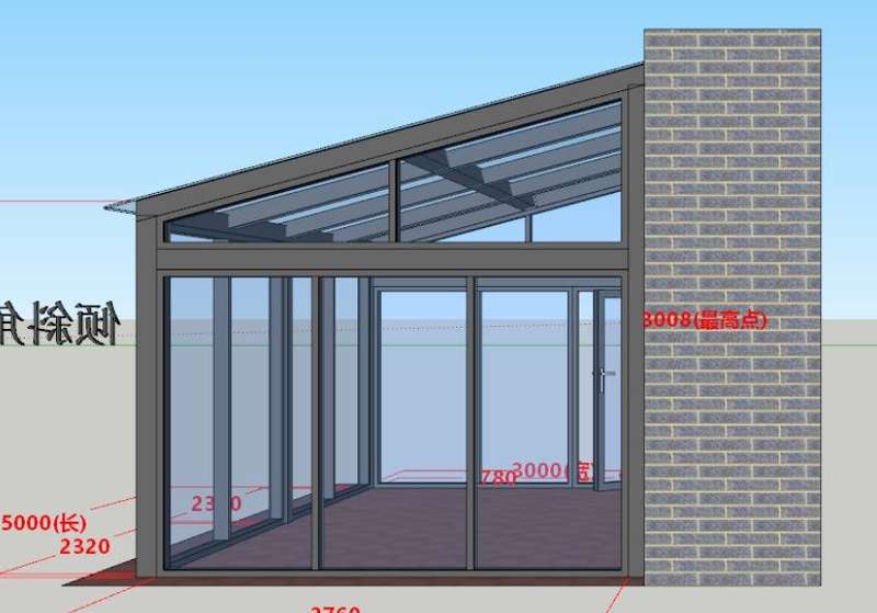 Lasihuone esimerkki 4